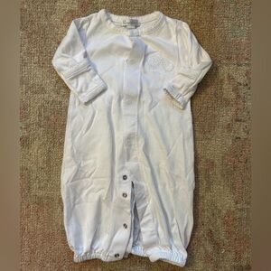 Kissy kissy white sheep convertible gown newborn